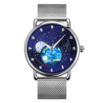 Đồng hồ quartz chống nước SKMEI 9283 khóa thép không gỉ mặt kính, dây thép, dây da