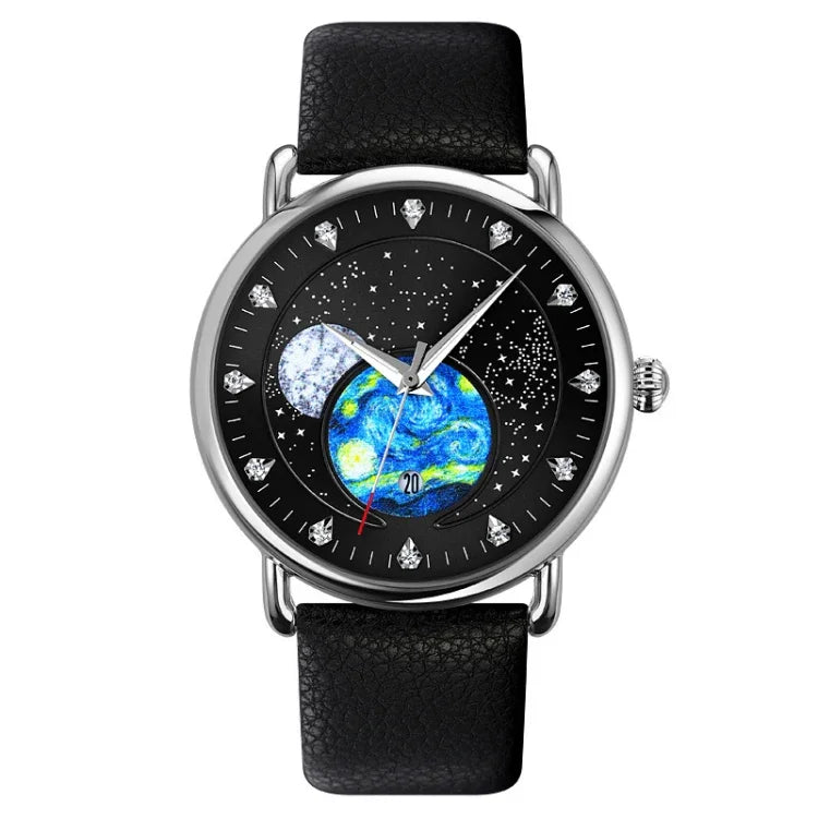 Đồng hồ quartz chống nước SKMEI 9283 khóa thép không gỉ mặt kính, dây thép, dây da
