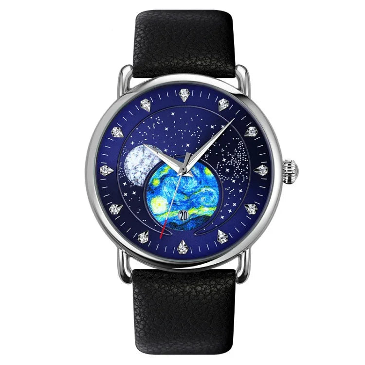 Đồng hồ quartz chống nước SKMEI 9283 khóa thép không gỉ mặt kính, dây thép, dây da