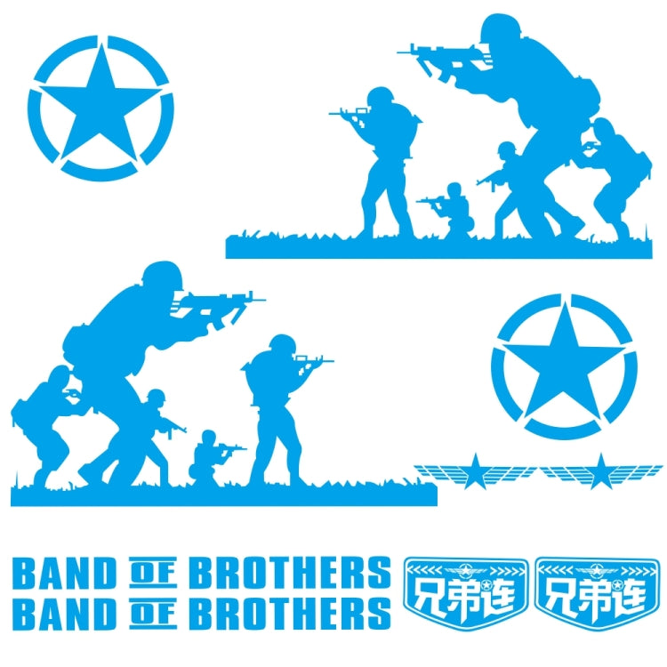 2 PCS/Set D-135 Band of Brothers Pattern Car Modified Decorative Sticker, D-135