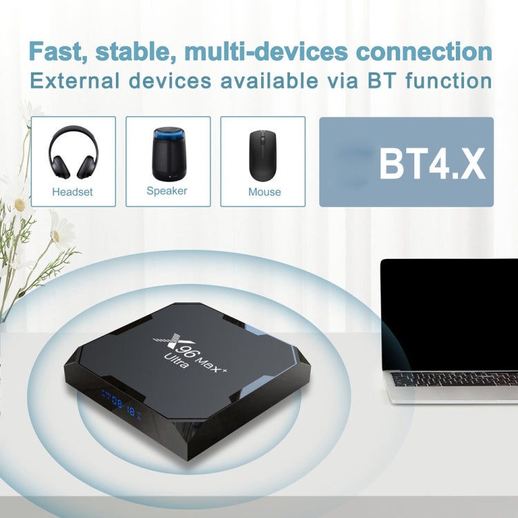 Hộp TV thông minh H96 Max+ Ultra 4GB+32GB Amlogic S905X4 8K Android 11.0, 4GB+32GB, phích cắm UK, 4GB+32GB, phích cắm US, 4GB+32GB, phích cắm EU, 4GB+32GB, phích cắm AU