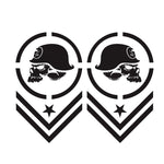 2 PCS/Set D-739 Skull Pattern Car Modified Decorative Sticker, D-739