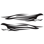 2 PCS/Set D-926 Fire Totem Pattern Car Modified Decorative Sticker, D-926