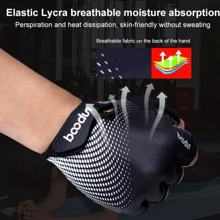 Găng tay thể thao BOODUN 1096 bằng silicone chống trượt, chống mài mòn, thoáng khí, S, M, XL