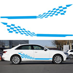 2 PCS/Set D-944 Striped Plaid Pattern Car Modified Decorative Sticker, D-944