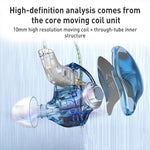 Tai nghe in-ear HIFI có dây subwoofer giá trị cao KZ-EDC, có micro, không có micro