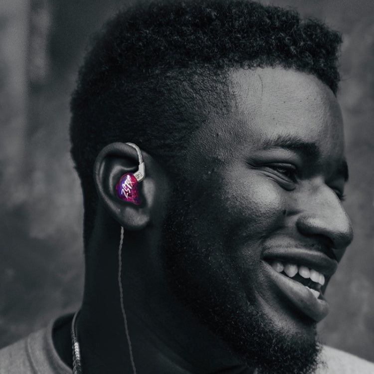 Tai nghe in-ear chống ồn driver hybrid vòng sắt KZ-ZST X, có micro, không có micro