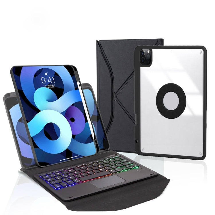 Bao da bàn phím Bluetooth có khe cắm bút, bàn di chuột và đèn nền Z11B-AS, dành cho iPad Pro 11 2021/2020/2018, dành cho iPad Air 11 2025 / 2024 / Air 5 / Air 4, dành cho iPad 10.2 2021/2020/2019