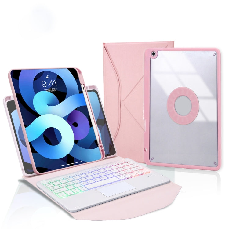Z11B-AS Pen Slot Touchpad Backlight Bluetooth Keyboard Leather Tablet Case, For iPad Pro 11 2021/2020/2018, For iPad Air 11 2025 / 2024 / Air 5 / Air 4, For iPad 10.2 2021/2020/2019