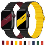 Dây đồng hồ silicone khóa ngược từ tính cho Apple Watch Series, 7 45mm / 6&SE&5&4 44mm / 3&2&1 42mm, 7 41mm / 6&SE&5&4 40mm / 3&2&1 38mm