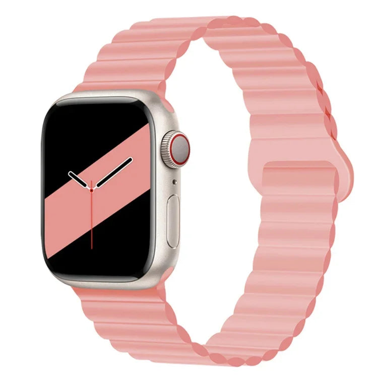 Dây đồng hồ silicone khóa ngược từ tính cho Apple Watch Series, 7 45mm / 6&SE&5&4 44mm / 3&2&1 42mm, 7 41mm / 6&SE&5&4 40mm / 3&2&1 38mm