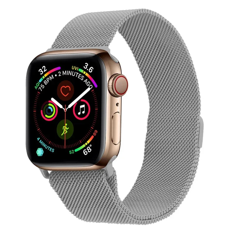 Dây đồng hồ thép không gỉ Milanese cho Apple Watch Series, 7 45mm / 6&SE&5&4 44mm / 3&2&1 42mm, 7 41mm / 6&SE&5&4 40mm / 3&2&1 38mm