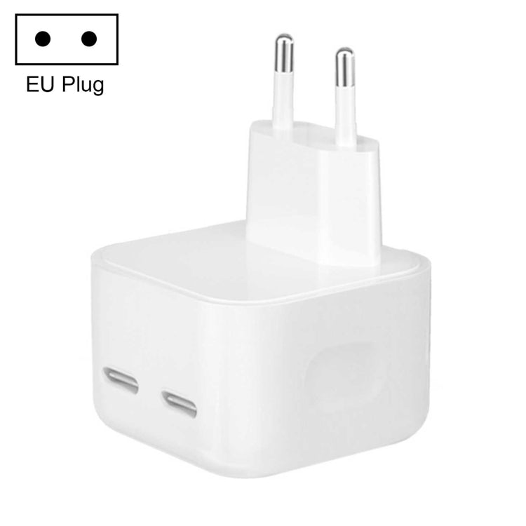 Sạc đôi PD 50W USB-C / Type-C, phích cắm PD 50W EU, phích cắm PD 50W US