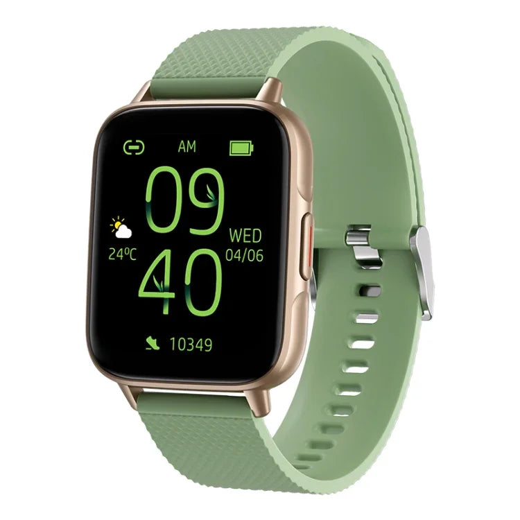 Đồng hồ sức khỏe thông minh FW02 màn hình vuông 1.7 inch, dây silicone, hỗ trợ theo dõi nhịp tim, đo oxy trong máu