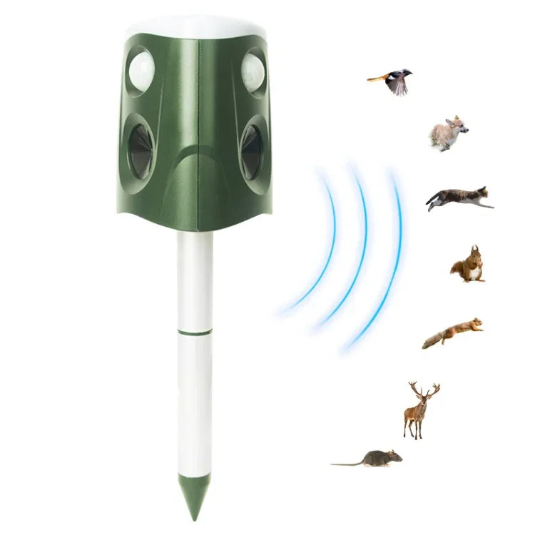 Máy đuổi động vật ngoài trời năng lượng mặt trời siêu âm 360 độ SJZ026, SJZ026