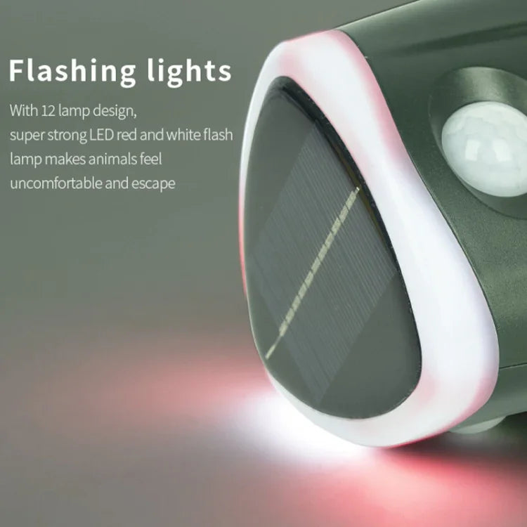 Máy đuổi động vật ngoài trời năng lượng mặt trời siêu âm 360 độ SJZ026, SJZ026