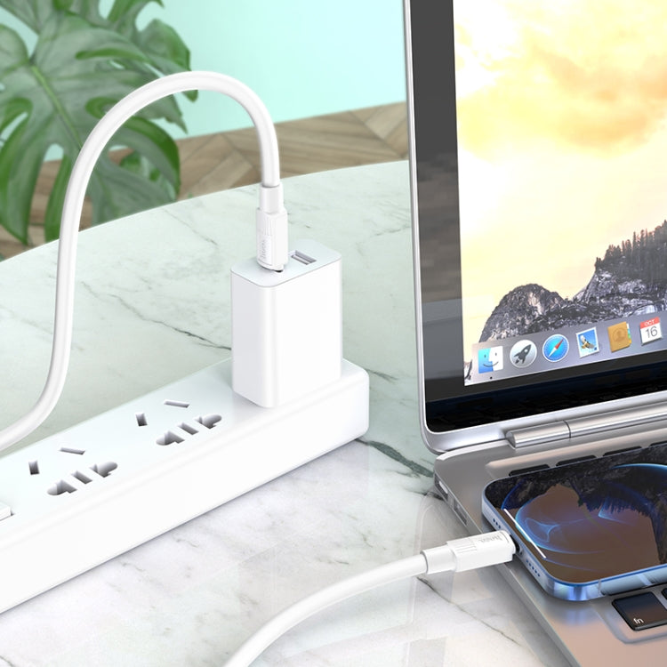 hoco X84 Cáp sạc dữ liệu PD chắc chắn 20W USB-C / Type-C sang 8 Pin, dài 1m