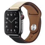 Dây đồng hồ da PU khóa đen cho Apple Watch Series, 7 45mm / 6&SE&5&4 44mm / 3&2&1 42mm, 7 41mm / 6&SE&5&4 40mm / 3&2&1 38mm