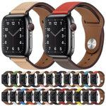 Dây đồng hồ da PU khóa đen cho Apple Watch Series, 7 45mm / 6&SE&5&4 44mm / 3&2&1 42mm, 7 41mm / 6&SE&5&4 40mm / 3&2&1 38mm