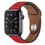 Dây đồng hồ da PU khóa đen cho Apple Watch Series, 7 45mm / 6&SE&5&4 44mm / 3&2&1 42mm, 7 41mm / 6&SE&5&4 40mm / 3&2&1 38mm