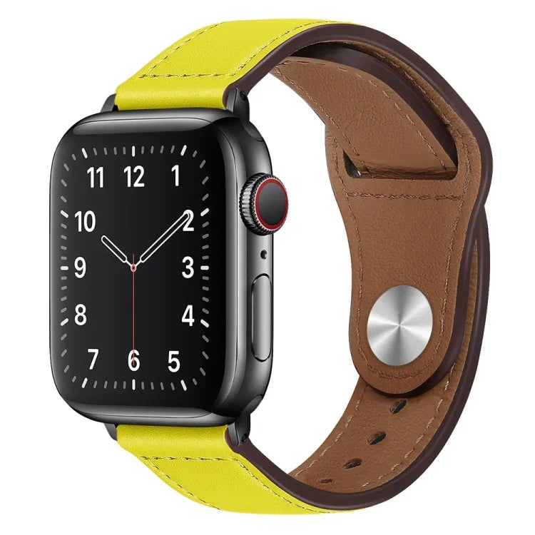 Dây đồng hồ da PU khóa đen cho Apple Watch Series, 7 45mm / 6&SE&5&4 44mm / 3&2&1 42mm, 7 41mm / 6&SE&5&4 40mm / 3&2&1 38mm