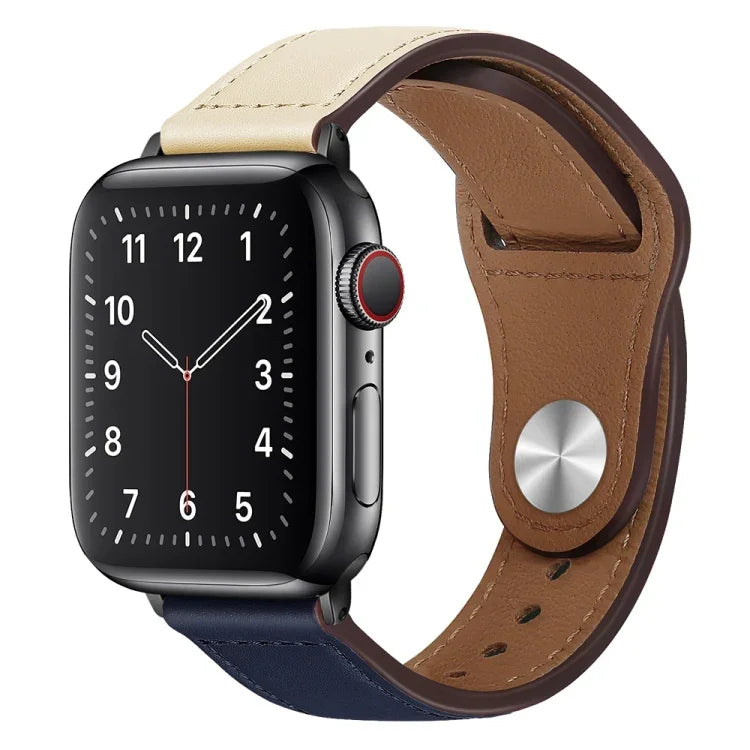 Dây đồng hồ da PU khóa đen cho Apple Watch Series, 7 45mm / 6&SE&5&4 44mm / 3&2&1 42mm, 7 41mm / 6&SE&5&4 40mm / 3&2&1 38mm