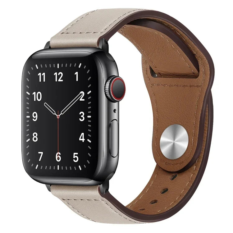 Dây đồng hồ da PU khóa đen cho Apple Watch Series, 7 45mm / 6&SE&5&4 44mm / 3&2&1 42mm, 7 41mm / 6&SE&5&4 40mm / 3&2&1 38mm