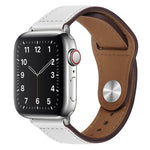Dây đồng hồ da PU khóa bạc cho Apple Watch Series, 7 45mm / 6&SE&5&4 44mm / 3&2&1 42mm, 7 41mm / 6&SE&5&4 40mm / 3&2&1 38mm