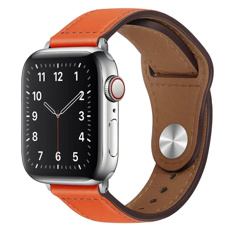 Dây đồng hồ da PU khóa bạc cho Apple Watch Series, 7 45mm / 6&SE&5&4 44mm / 3&2&1 42mm, 7 41mm / 6&SE&5&4 40mm / 3&2&1 38mm