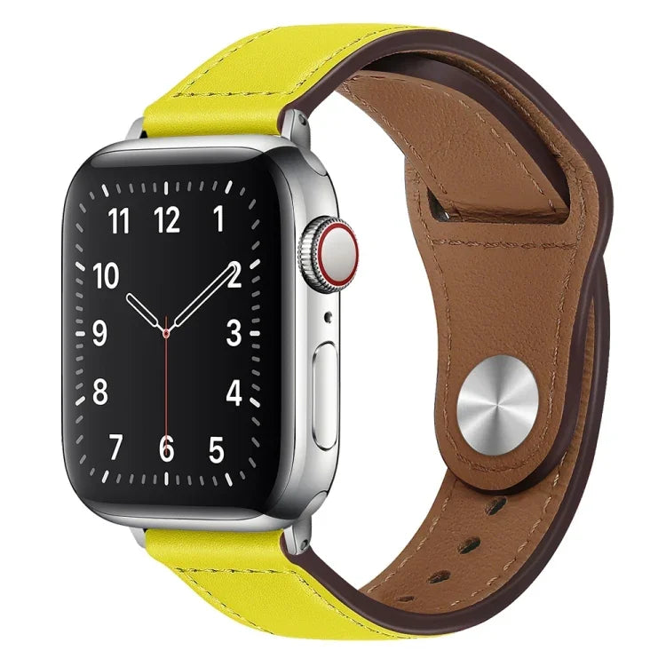 Dây đồng hồ da PU khóa bạc cho Apple Watch Series, 7 45mm / 6&SE&5&4 44mm / 3&2&1 42mm, 7 41mm / 6&SE&5&4 40mm / 3&2&1 38mm