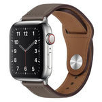 Dây đồng hồ da PU khóa bạc cho Apple Watch Series, 7 45mm / 6&SE&5&4 44mm / 3&2&1 42mm, 7 41mm / 6&SE&5&4 40mm / 3&2&1 38mm