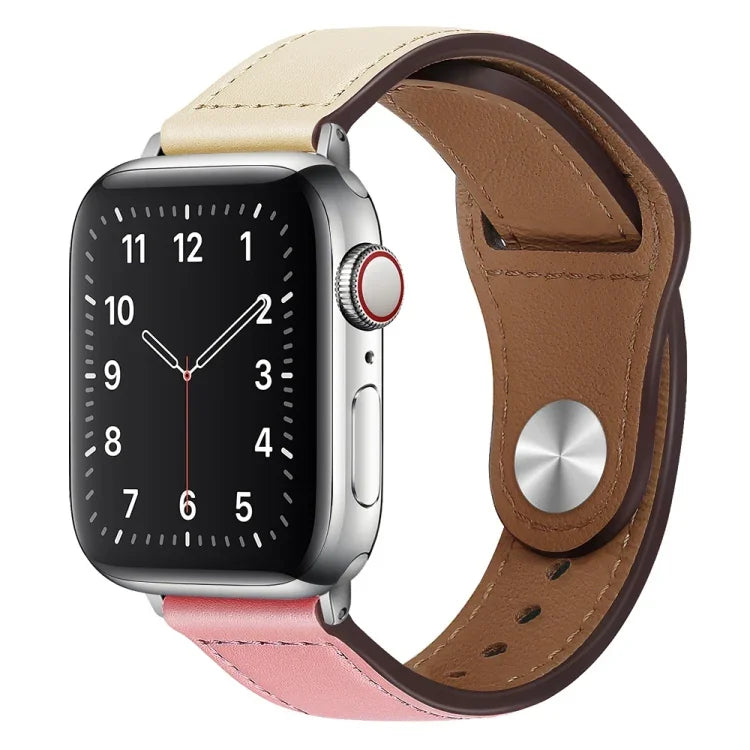 Dây đồng hồ da PU khóa bạc cho Apple Watch Series, 7 45mm / 6&SE&5&4 44mm / 3&2&1 42mm, 7 41mm / 6&SE&5&4 40mm / 3&2&1 38mm