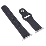 Dây đồng hồ da PU khóa bạc cho Apple Watch Series, 7 45mm / 6&SE&5&4 44mm / 3&2&1 42mm, 7 41mm / 6&SE&5&4 40mm / 3&2&1 38mm