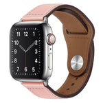 Dây đồng hồ da PU khóa bạc cho Apple Watch Series, 7 45mm / 6&SE&5&4 44mm / 3&2&1 42mm, 7 41mm / 6&SE&5&4 40mm / 3&2&1 38mm