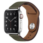 Dây đồng hồ da PU khóa bạc cho Apple Watch Series, 7 45mm / 6&SE&5&4 44mm / 3&2&1 42mm, 7 41mm / 6&SE&5&4 40mm / 3&2&1 38mm