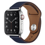 Dây đồng hồ da PU khóa bạc cho Apple Watch Series, 7 45mm / 6&SE&5&4 44mm / 3&2&1 42mm, 7 41mm / 6&SE&5&4 40mm / 3&2&1 38mm