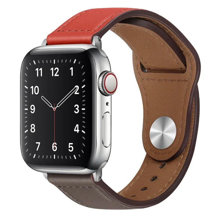 Dây đồng hồ da PU khóa bạc cho Apple Watch Series, 7 45mm / 6&SE&5&4 44mm / 3&2&1 42mm, 7 41mm / 6&SE&5&4 40mm / 3&2&1 38mm