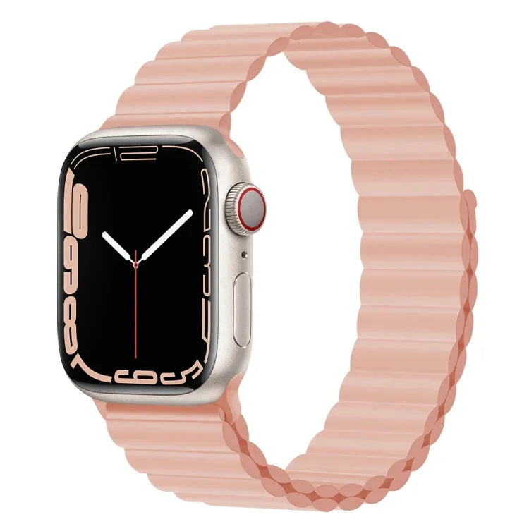Dây đồng hồ silicone nam châm cho Apple Watch Series, 7 45mm / 6&SE&5&4 44mm / 3&2&1 42mm, 7 41mm / 6&SE&5&4 40mm / 3&2&1 38mm