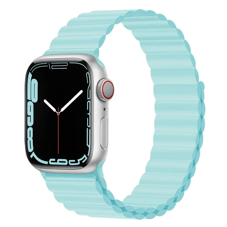 Dây đồng hồ silicone nam châm cho Apple Watch Series, 7 45mm / 6&SE&5&4 44mm / 3&2&1 42mm, 7 41mm / 6&SE&5&4 40mm / 3&2&1 38mm