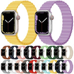 Dây đồng hồ silicone nam châm cho Apple Watch Series, 7 45mm / 6&SE&5&4 44mm / 3&2&1 42mm, 7 41mm / 6&SE&5&4 40mm / 3&2&1 38mm