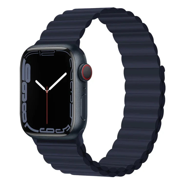 Dây đồng hồ silicone nam châm cho Apple Watch Series, 7 45mm / 6&SE&5&4 44mm / 3&2&1 42mm, 7 41mm / 6&SE&5&4 40mm / 3&2&1 38mm