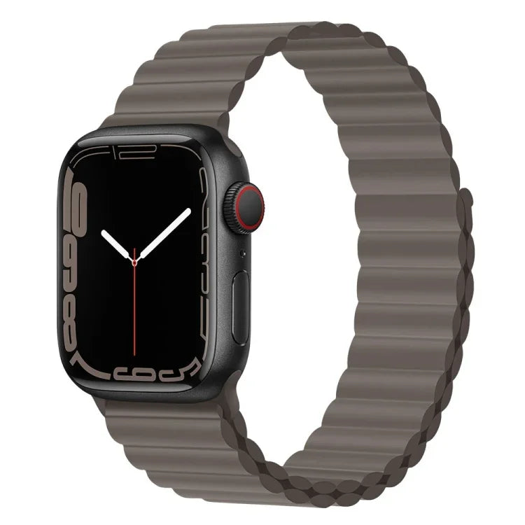 Dây đồng hồ silicone nam châm cho Apple Watch Series, 7 45mm / 6&SE&5&4 44mm / 3&2&1 42mm, 7 41mm / 6&SE&5&4 40mm / 3&2&1 38mm