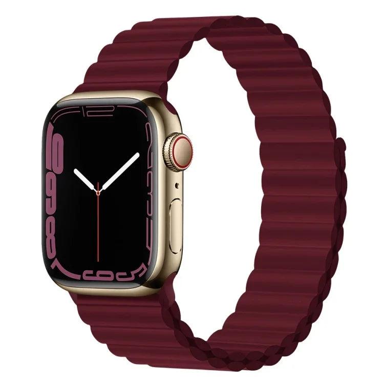Dây đồng hồ silicone nam châm cho Apple Watch Series, 7 45mm / 6&SE&5&4 44mm / 3&2&1 42mm, 7 41mm / 6&SE&5&4 40mm / 3&2&1 38mm