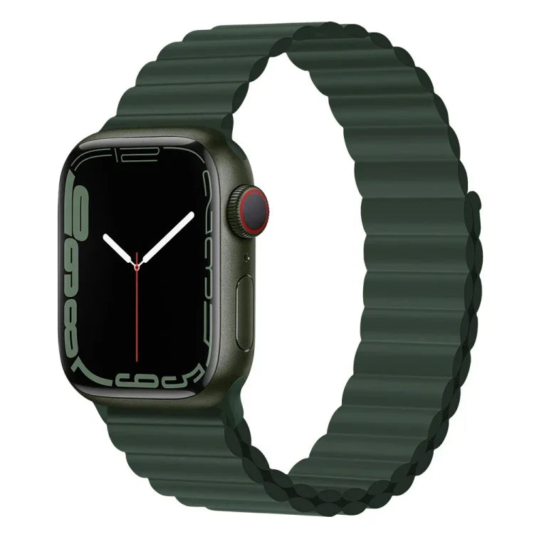 Dây đồng hồ silicone nam châm cho Apple Watch Series, 7 45mm / 6&SE&5&4 44mm / 3&2&1 42mm, 7 41mm / 6&SE&5&4 40mm / 3&2&1 38mm