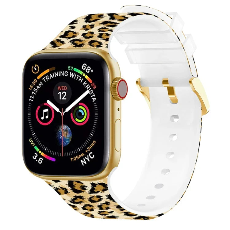 Dây đồng hồ in màu khóa vuông cho Apple Watch Series, 7 45mm / 6&SE&5&4 44mm / 3&2&1 42mm, 7 41mm / 6&SE&5&4 40mm / 3&2&1 38mm