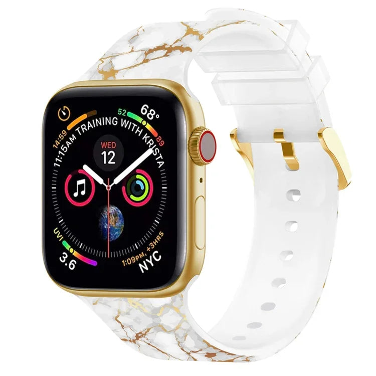 Dây đồng hồ in màu khóa vuông cho Apple Watch Series, 7 45mm / 6&SE&5&4 44mm / 3&2&1 42mm, 7 41mm / 6&SE&5&4 40mm / 3&2&1 38mm