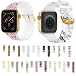Dây đồng hồ in màu khóa vuông cho Apple Watch Series, 7 45mm / 6&SE&5&4 44mm / 3&2&1 42mm, 7 41mm / 6&SE&5&4 40mm / 3&2&1 38mm