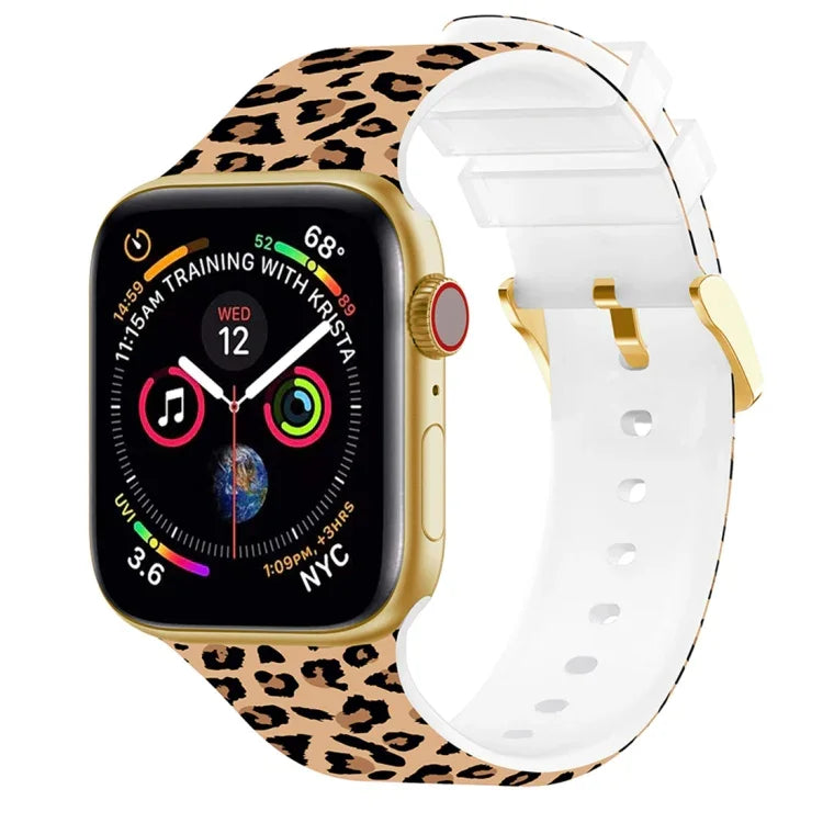 Dây đồng hồ in màu khóa vuông cho Apple Watch Series, 7 45mm / 6&SE&5&4 44mm / 3&2&1 42mm, 7 41mm / 6&SE&5&4 40mm / 3&2&1 38mm
