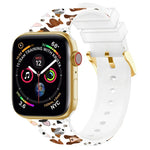 Dây đồng hồ in màu khóa vuông cho Apple Watch Series, 7 45mm / 6&SE&5&4 44mm / 3&2&1 42mm, 7 41mm / 6&SE&5&4 40mm / 3&2&1 38mm