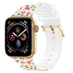 Dây đồng hồ in màu khóa vuông cho Apple Watch Series, 7 45mm / 6&SE&5&4 44mm / 3&2&1 42mm, 7 41mm / 6&SE&5&4 40mm / 3&2&1 38mm